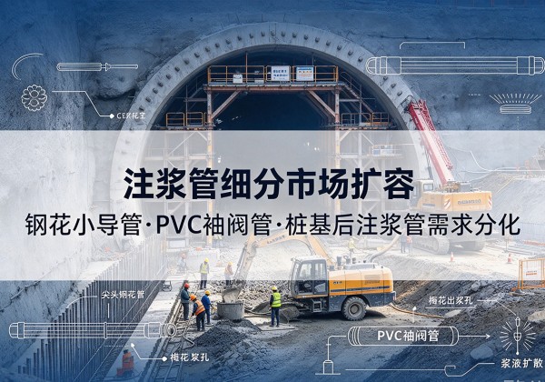 沈丘注浆管细分市场扩容，隧道钢花小导管、PVC 袖阀管、桩基后注浆管需求分化
